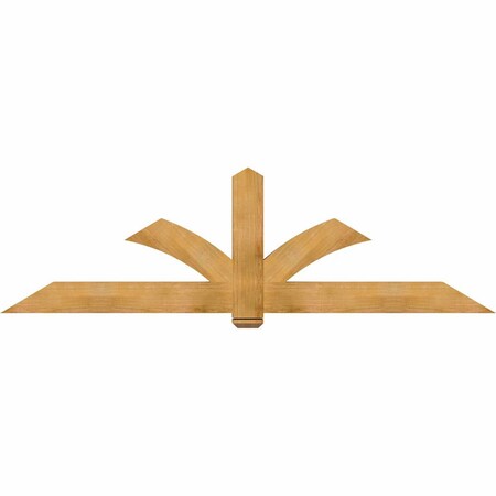 Ekena Millwork Redmond Rough Sawn Timber Gable Bracket, Western Red Cedar, 96"W x 28"H x 4"D x 6"F, 7/12 Pitch GBW096X28X0406RED00RWR